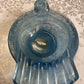 Mid Century Blue Cloud Glass Glass Decorative Bird Ashtray or Bowl