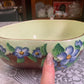 Vintage 1930s Maling Ware Jardiniere Planter – Purple & Blue Floral