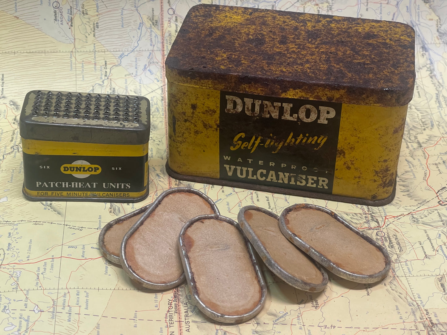 Vintage Dunlop Self-Lighting Vulcaniser Repair Kit Set