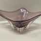 Mid-century Murano Sommerso purple glass bowl