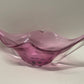 Mid-century Murano large art glass pink Lip bowl