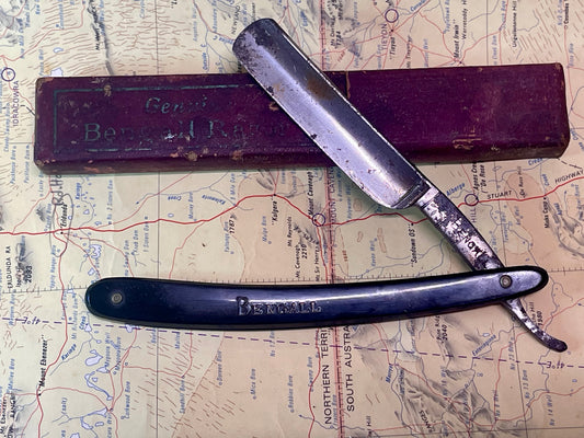 Antique Bengall Cut Throat Razor with Original Box