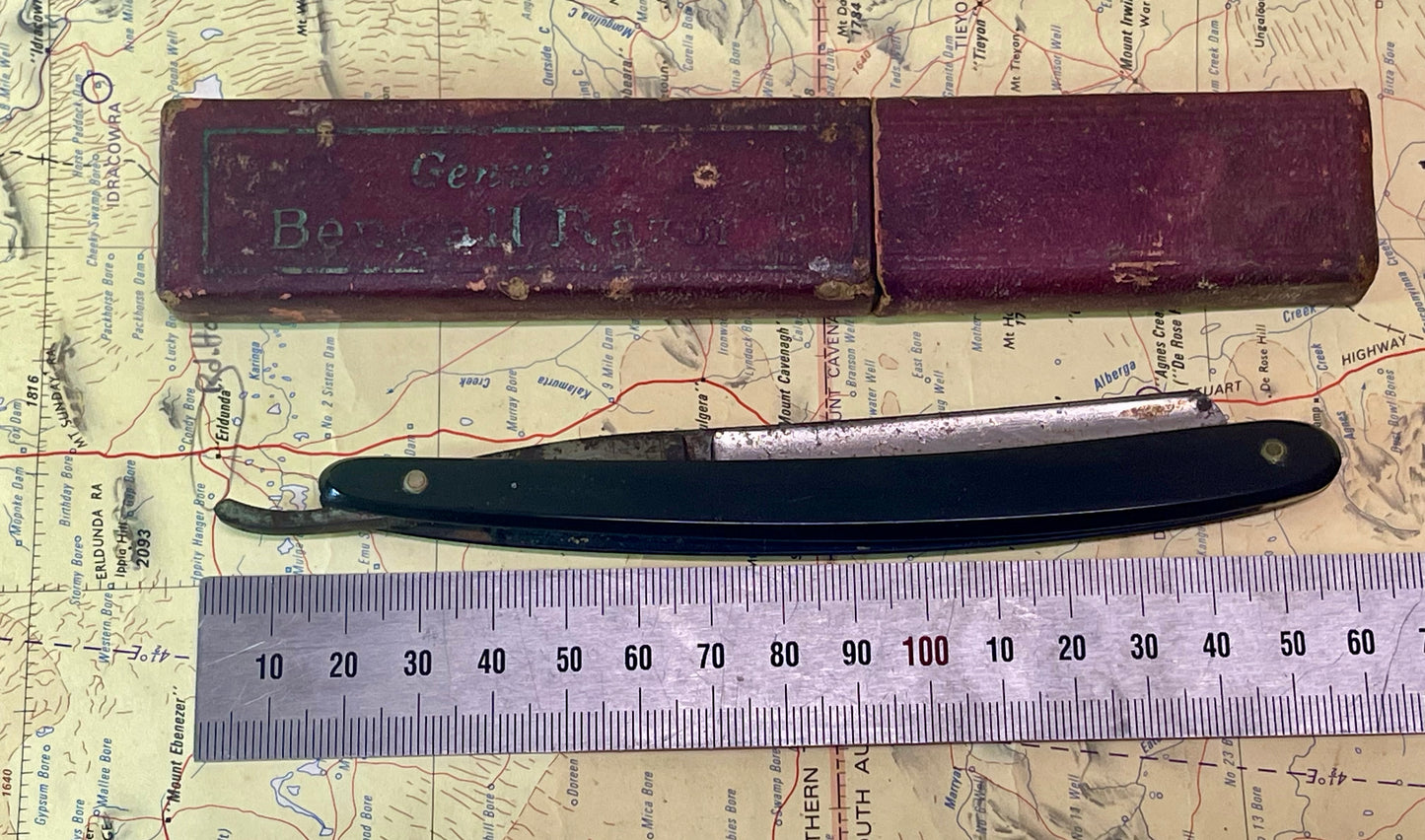 Antique Bengall Cut Throat Razor with Original Box
