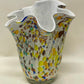 Large Mid-century Murano style confetti glass vase