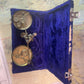 Vintage Miniature Brass Balance Scales in Original Velvet Case