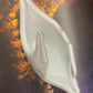 Mid-century Samero White Art Glass Sculpture Bowl