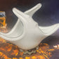 Mid-century Samero White Art Glass Sculpture Bowl