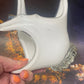 Mid-century Samero White Art Glass Sculpture Bowl