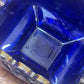 Fenton Cobalt Blue Carnival Glass Square Candy Dish Presidential Bicentennial