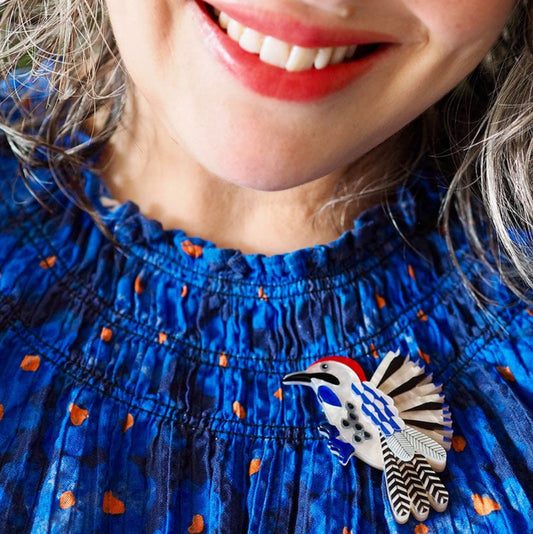 Wondrous Woodpecker Brooch (2024) Jocelyn Proust and Erstwilder