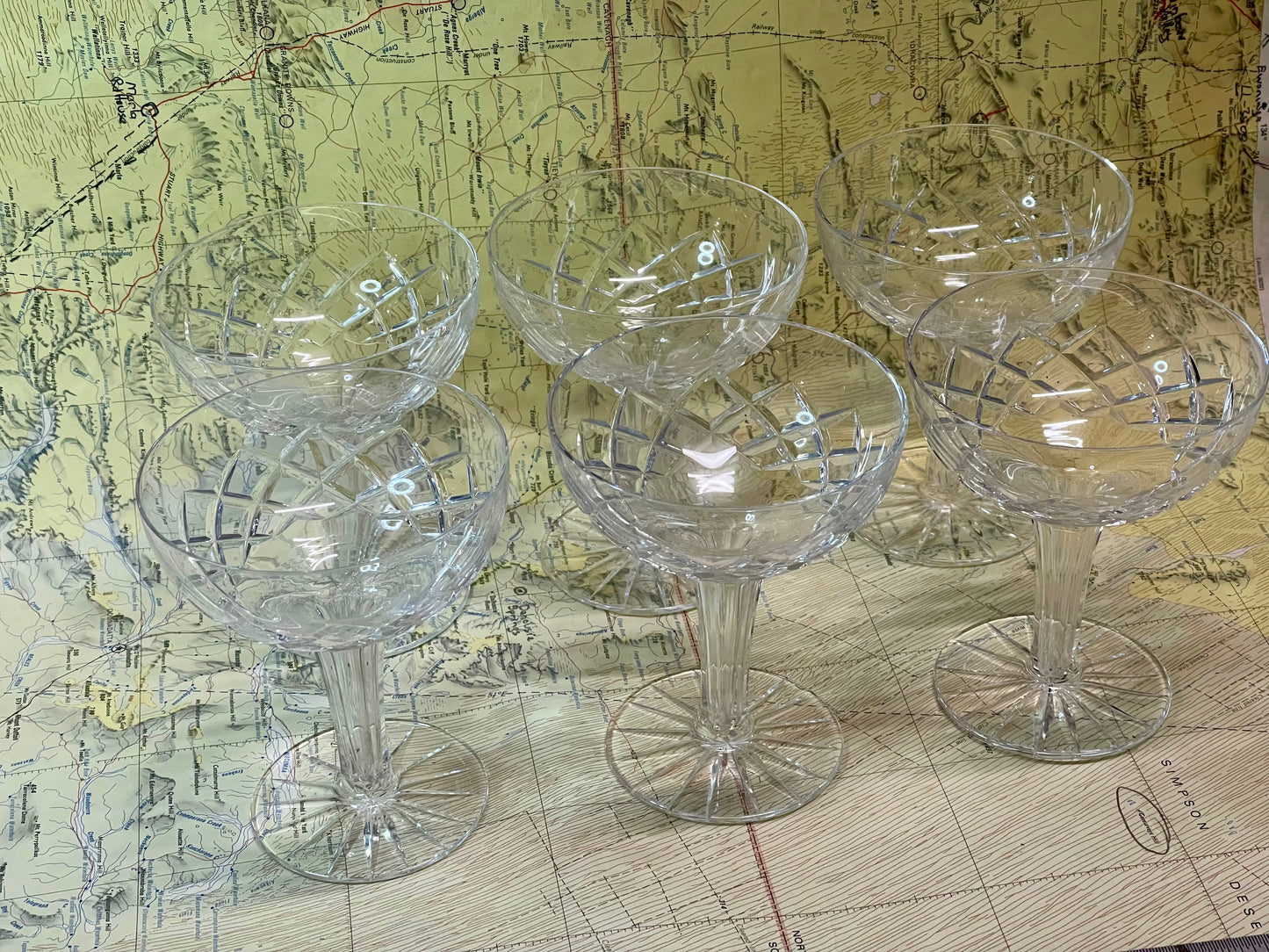 Bohemia Crystal Hollow Stem Champagne Coupes — Set of 6