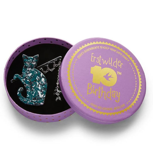 Erstwilder 10th Birthday Fishing Cat Brooch (2021 Limited Edition)
