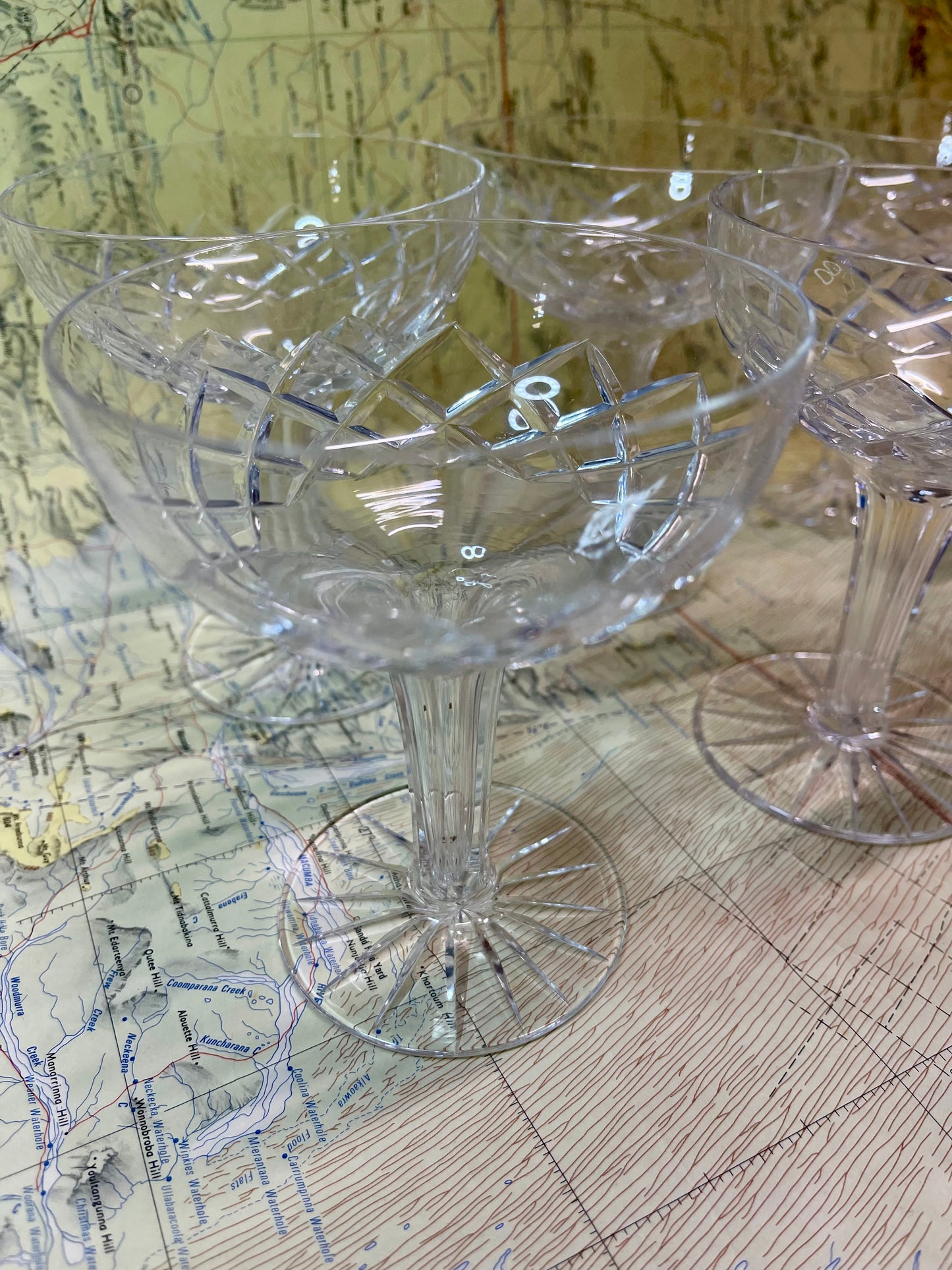 Bohemia Crystal Hollow Stem Champagne Coupes — Set of 6