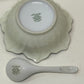 Vintage 1930s Small Noritake Blue Sauce Bowl, Plate & Spoon