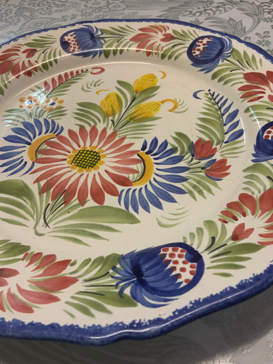 HB Quimper Faience Dinner Plate 25cm – Hand-Painted in France
