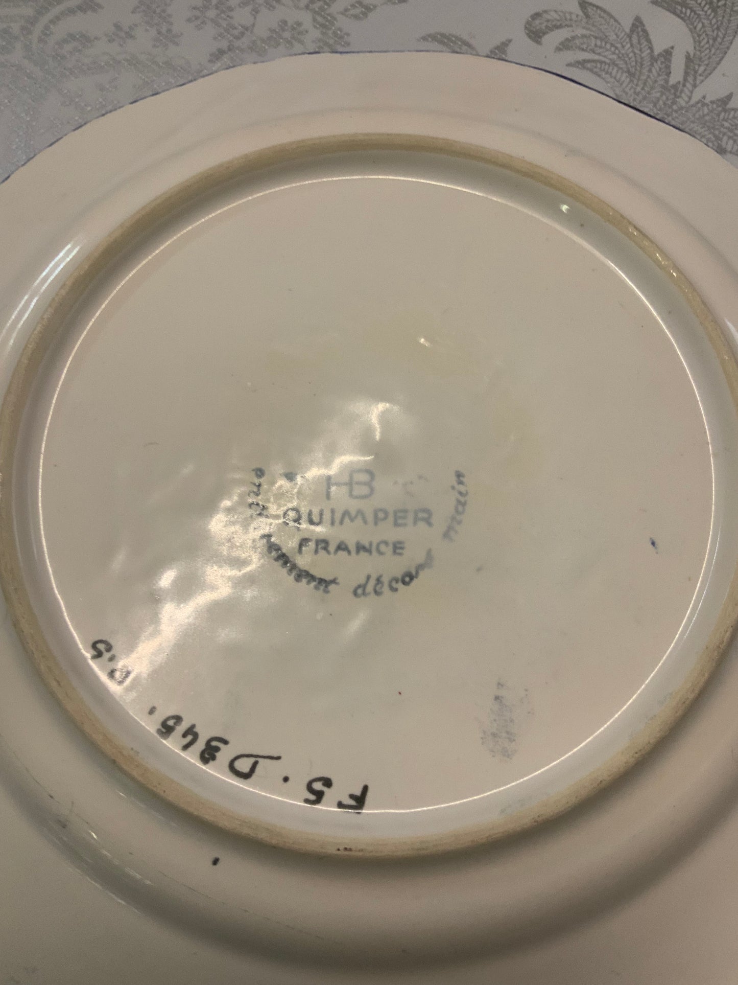 HB Quimper Faience Dinner Plate 25cm – Hand-Painted in France