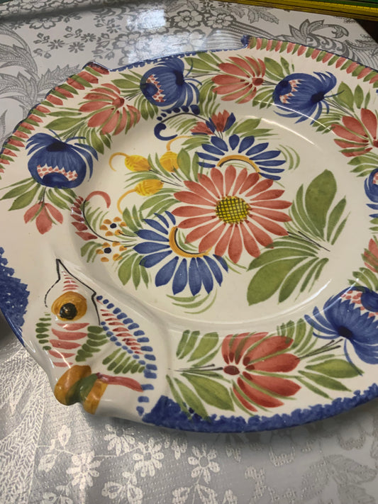 HB Quimper Faience Fish Dinner Plate 23 cm – Hand-Painted in France