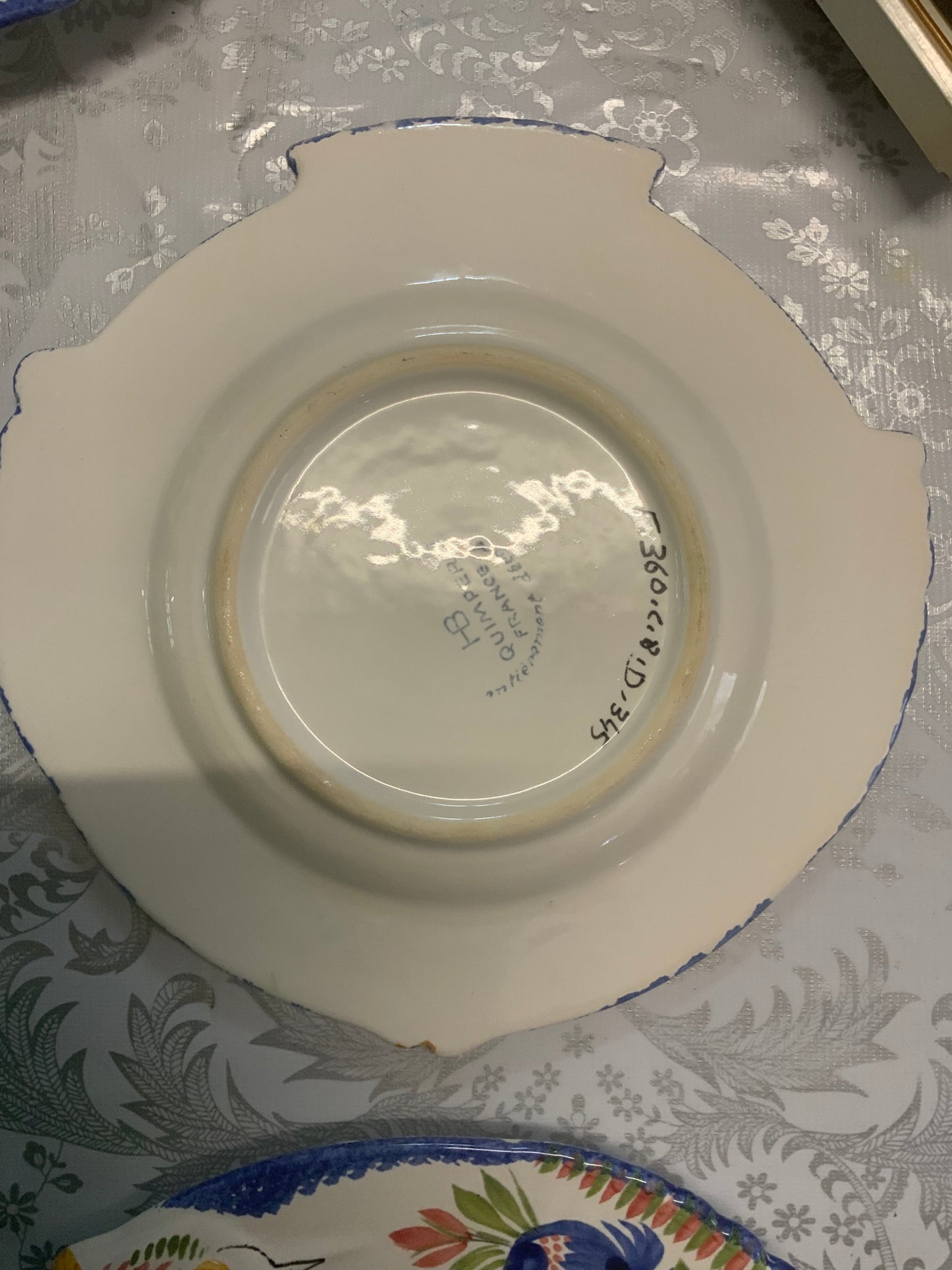 HB Quimper Faience Fish Dinner Plate 23 cm – Hand-Painted in France