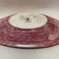 Vintage 1930s “Peony Rose” Maling Ware England hand-painted pink floral oval dish
