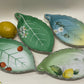 Vintage 1930s Noritake leaf shaped hand painted trinket dishes set of four