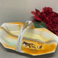 Vintage 1930s Noritake Japan Farmer Plowing with Horses dish with handle