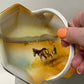 Vintage 1930s Noritake Japan Farmer Plowing with Horses dish with handle