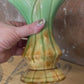 Vintage 1940s Australian Diana Pottery Medium Green Drip Glaze Vase
