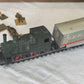 Vintage Santa Fe freight train Battery Japan Tin Toy Train with track
