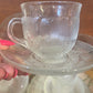 Vintage Arcoroc Fleur glass dinner set for 4