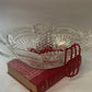 Vintage depression glass clear Crown Crystal two handles bowl