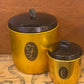 Vintage JASON Model Maid Flour and Coffee Canister - Gold Anodised - Made in Australia