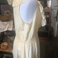 Vintage 80s Cream Satin Moire Carla Zampatti Dress Size 12