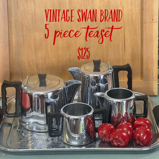 Vintage Swan Brand Chrome Plated Tea Set