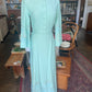 Vintage 60s pale blue Maxi dress Dress with embroidery Size 10