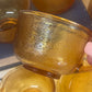 Arcoroc Amber Glass Tea Cups Set of 6 1970s