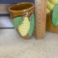 Vintage Ceramic Banana Bunch jug and five goblets
