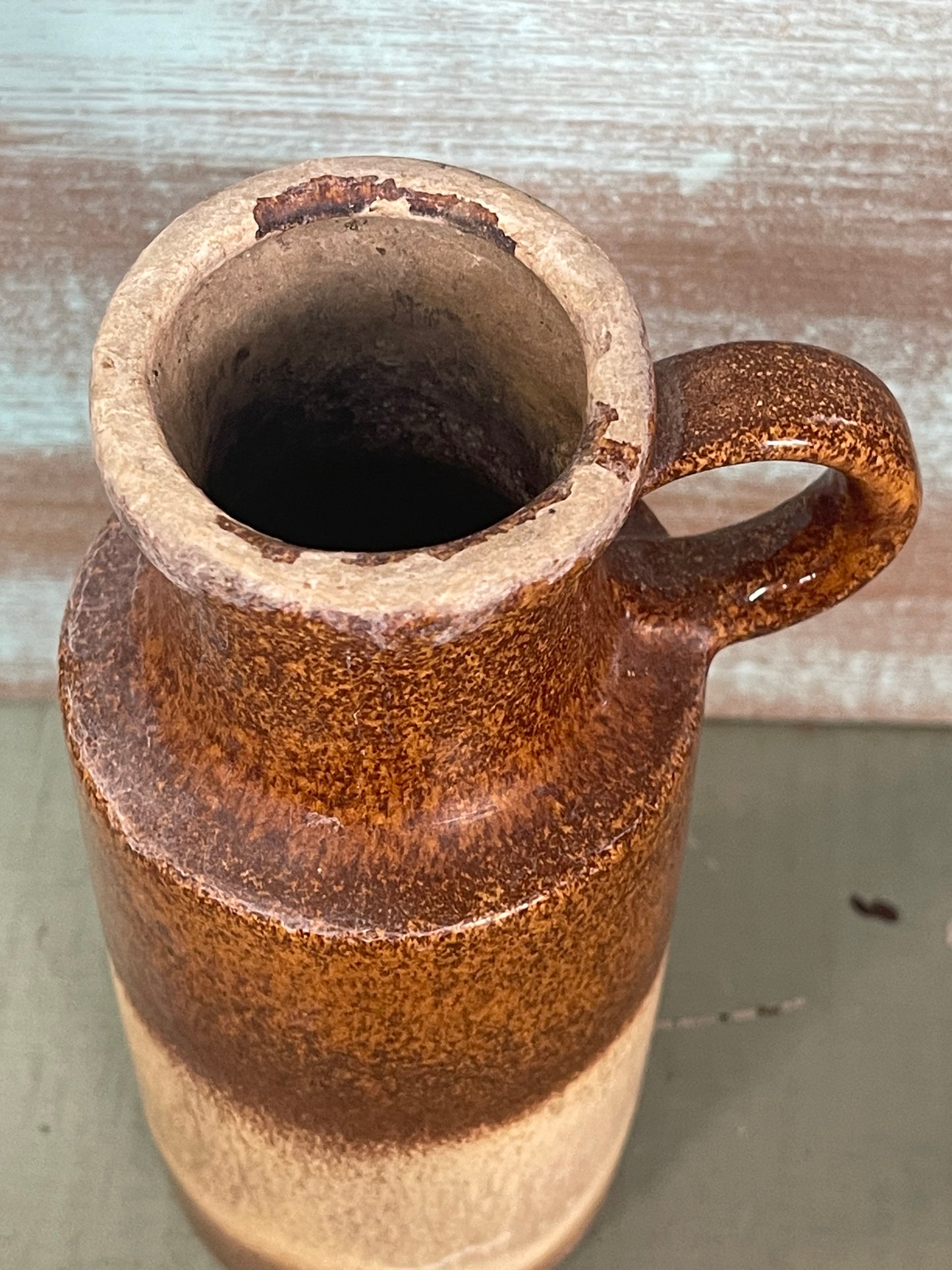 West German Pottery Vase, Earthy Tones Scheurich 401-20