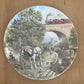 Wedgwood plate featuring shire horses Over the Canal by J Chapman