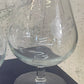 Vintage 1950s etched cut Crystal Brandy Balloons set of 4