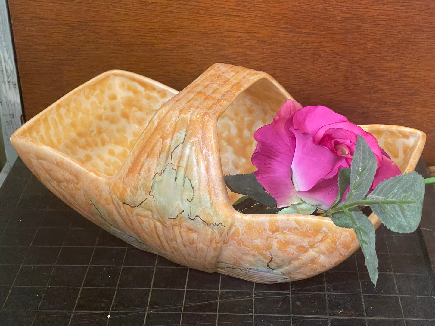Art Deco Beswick Ware Flower or Fruit Basket Centre Piece Vase