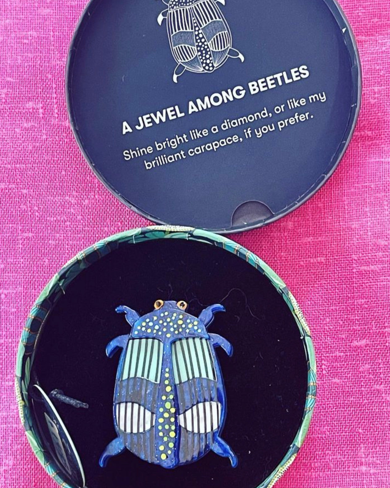 Jewel among Beetles brooch by Erstwilder
