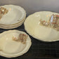 J&G MEAKIN England SUNSHINE “ The Cock & Magpie Drury Lane” dessert/salad bowl set