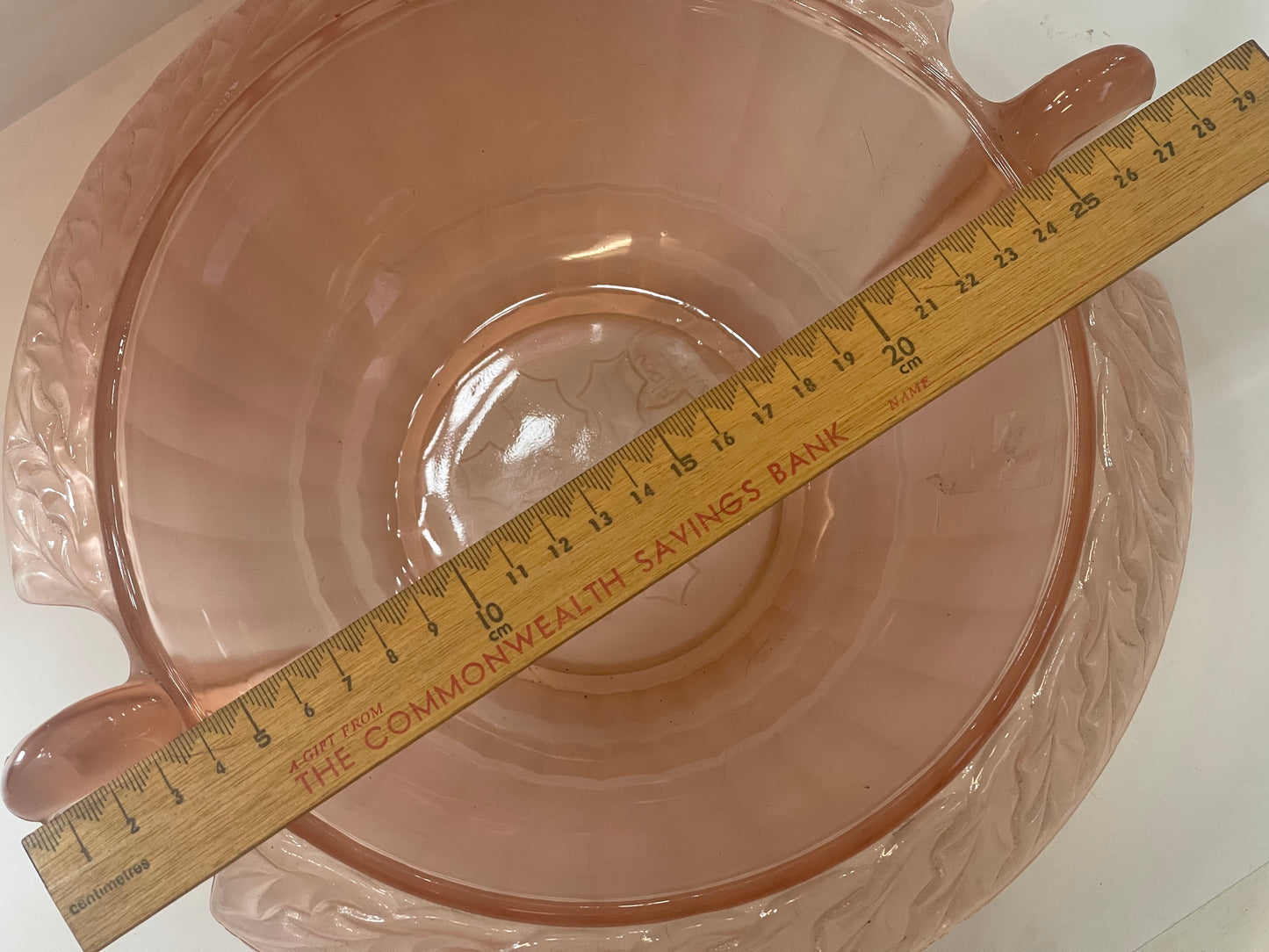 Vintage depression glass pink Berlin Bowl by Walther