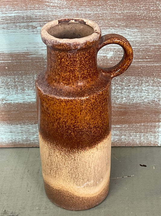 West German Pottery Vase, Earthy Tones Scheurich 401-20